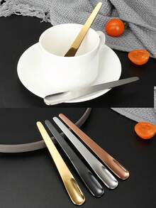 4件套优质不锈钢迷你甜点勺，可爱卡布奇诺咖啡勺，冰淇淋勺，调味勺，小咖啡勺，甜点勺，调味勺，意式浓缩咖啡勺，冰淇淋勺，小咖啡勺，甜点勺，香料勺，适用于厨房、咖啡馆、婚礼派对、感恩节礼物、毕业纪念品