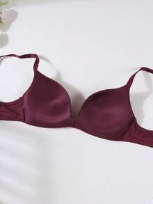 4pcs/Set Smooth Seamless Nude Bras For Teens, With Lining And Adjustable Features