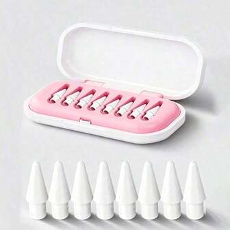 升级版替换笔尖，兼容 Apple Pencil 笔尖及笔盒，不易磨损，笔尖纤细，精准操控，金属笔尖，兼容 Apple Pencil 第一代/第二代/USB-C/iPad Pro Pencil，针状笔尖及笔盒，iPad Pro Pencil 套装，圣诞节、家人、朋友、生日、节日最佳礼物，笔类配件