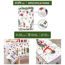 - Mantel rectangular para cascanueces, tela de cascanueces, lavable, para picnic, cena, hogar, cocina, decoracin de, 60x 104 pulgadas - Multicolor - Ver 1