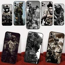Funda especial del ejército militar compatible con funda de teléfono compatible con  16 15 14 13 12 11 Pro Max Mini X XS XR 6 Plus, funda compatible con  17, funda  17 Pro, funda  17 Pro Max - ZAC468 - Ver 1