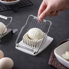 1pc Stainless Steel Egg Slicer With Plastic Handle - Manual Handheld Kitchen Tool For Precise Cutting Of Eggs, Fruits And Vegetables - Durable And Easy To Clean Design, Suitable For Home And Restaurant Use, Restaurant Kitchenware | Manual Egg Cutter | Durable Plastic Handle