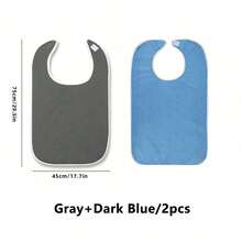 Adjustable Adult Bib, Waterproof Fabric Dining Apron, Suitable For The Elderly, The Disabled And Nursing Homes