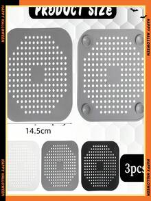 3 piezas Atrapador de cabello para ducha, Atrapador de cabello para drenaje de ducha, Atrapador de cabello para drenaje, Atrapador de cabello para drenaje de ducha, Cubierta de drenaje de ducha con atrapador de cabello, Cubierta de drenaje, Atrapador de cabello para drenaje de baño, Cubierta de drenaje para bañera, Atrapador de cabello para drenaje de bañera, Atrapador de cabello plano para drenaje de ducha, Atrapador de cabello de silicona para drenaje de ducha, Cubierta de drenaje de silicona, Atrapador de cabello para drenaje de bañera, Cubierta de drenaje de baño.