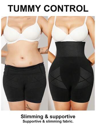 1pc Women Shapewear Shaper Tummy Control Flat Sheath Slimming Waist Trainer Butt Lifter Shorts Underwear Lingerie Briefs Seamless