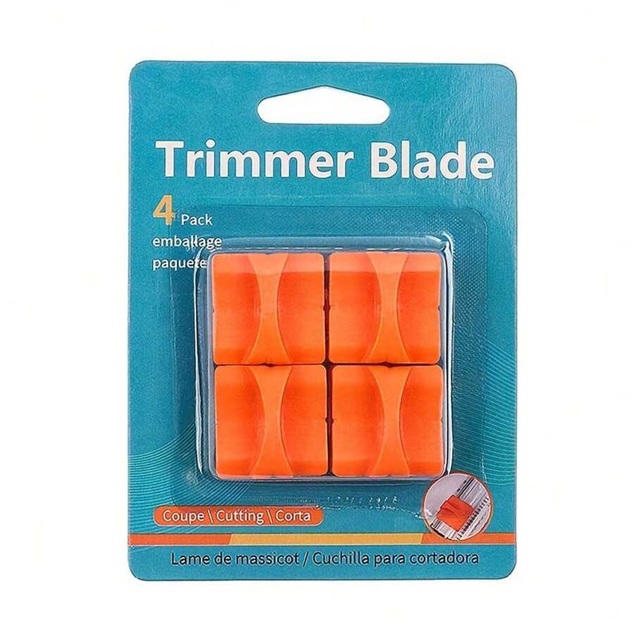 4片装A4裁纸刀替换刀片 - 自动安全保护设计，耐用不锈钢材质，兼容多种裁纸刀，是办公室和家庭使用的理想之选。 - 均碼 - 查看 1