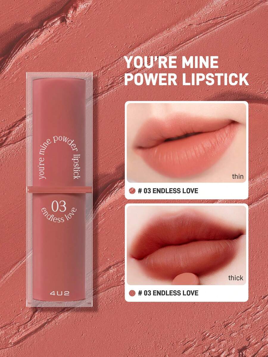 4U2 YOU'RE MINE POWDER LIPSTICK,Moisturizing, High Impact Color, Smooth Texture, Long Matte Finish,3.5g/0.12oz - 03 ENDLESS LOVE - 查看 1