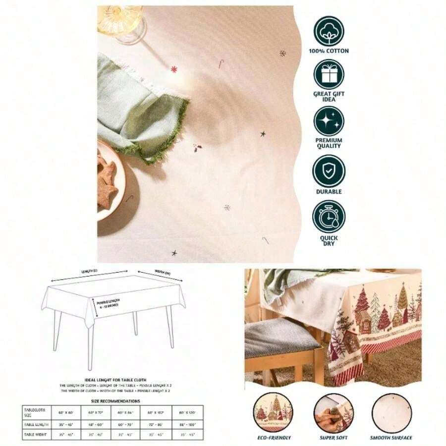 Kitchen Tablecloth - 223.5 X 88.9 cm (Rectangular) + Gingerbread House - View 1