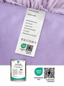 2/3件套纯色天鹅绒被套组，柔软舒适保暖，适用于卧室和客房（1个被套+1/2个枕套，不含枕芯），通过Oeko-Tex认证，紫色