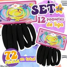 72 Piezas Ligas Para Cabello. Lazos Coleteros para el Cabello de Alta Elasticidad Sin Costuras - Paquete, Sin Lazos para el Cabello, Asortimento Multicolor (72 Unidades) para Trenzas, Colas de Caballo, Moños, Bodas, Esenciales para Fiestas - Negro - Ver 2