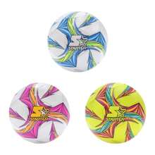 BELIME Balón de Fútbol No.5 Trick Mix 24 SC | 32 Paneles, PVC 1.6 mm, Cosido a Máquina, Ligero, Ideal para Entrenamiento y Juego Recreativo - amarillo y rojo - Ver 3