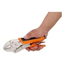 Abrazaderas de metal de mandíbula recta de 10 pulgadas con mango antideslizante para uso de artesanos, hogar y taller - SW-8102021HT - Ver 2