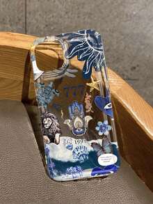 透明手机壳，蓝色邪眼设计，兼容 17/16/14/13 Pro Max/12 Pro/11/Xr/Xs/7/8 Plus、S10/S22/A12/A50/A52/S24/A135G等型号 - 耐用TPU材质，带气垫 - 彩色 - 查看 6