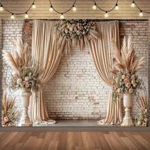 1 pièce Toile de fond plate pour photographie avec motif floral, convient pour les fêtes, mariages, anniversaires, baby showers de princesse, célébrations d'anniversaire et plus encore. Disponible en plusieurs tailles, ce décor de fête multifonctionnel convient aux hommes et aux femmes, pour la décoration intérieure et extérieure, les studios de photographie, la décoration de jardin, la décoration de fête et les cabines téléphoniques. - Multicolore - Voir 1