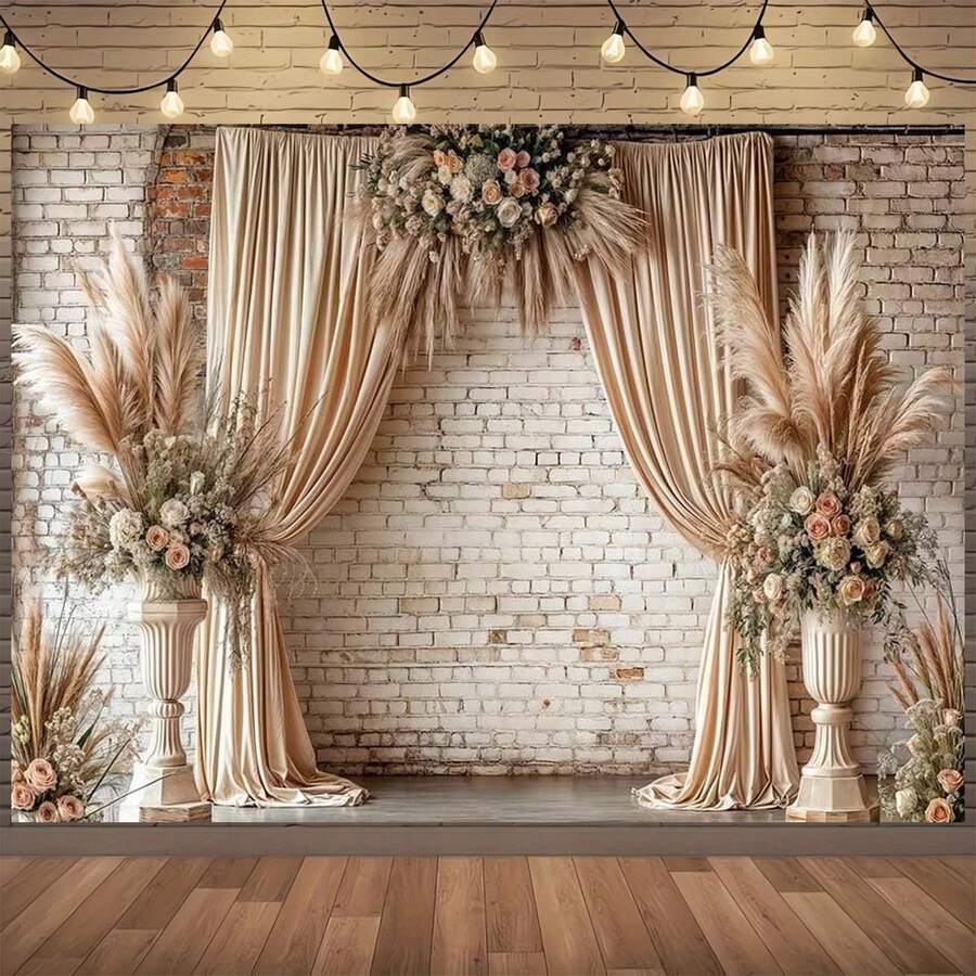 1 pièce Toile de fond plate pour photographie avec motif floral, convient pour les fêtes, mariages, anniversaires, baby showers de princesse, célébrations d'anniversaire et plus encore. Disponible en plusieurs tailles, ce décor de fête multifonctionnel convient aux hommes et aux femmes, pour la décoration intérieure et extérieure, les studios de photographie, la décoration de jardin, la décoration de fête et les cabines téléphoniques. - Multicolore - Voir 1