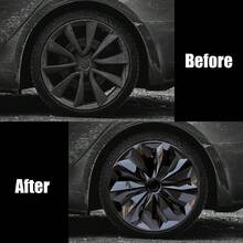 Hubcap Wheel Covers Hub Caps 16 Inch Set Of 4 Black  Universal Wheel Rim Cover R16 Stylish Car Decor Wheel Covers - 16 inch - 查看 2