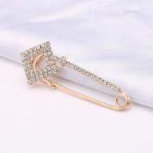 Christmas Decoration, Diamond-Studded Waist Pin, High-End Elegant Waist Pin, Anti-Exposure Clothing Fixing Brooch, Practical Christmas Gift - 3#方形別針 - 查看 11
