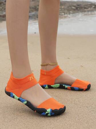 女士透气针织套脚水鞋轻便防滑沙滩户外鞋