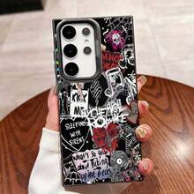 Punk Style Collage Wall Art Suitable S25ULTRA,S24PLUS,S23FE,S21PRO,S22,S20+,A03S,A05S,A14,A31,A53,A34,A10,A04E,M04,A33,A35,A55,A72,A71,A70,A22,A16,A06,A20S,A54 Special Mobile Phone, Anti-Fouling, Fashionable, Y, Colorful Silvery Imdchristmas Phone Cases Phone 17 Gifts Stuff Decoration - 混合顏色 - 查看 2