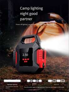 Arrancador de coche 2 en 1 con compresor de aire, cargador de batería de coche de 600A pico con compresor de aire a 150PSI, caja de arranque de 12V para batería de coche (hasta 2,64 galones de gasolina o 2,25 galones) con luz LED de emergencia, batería externa, bolsa de almacenamiento de cuero