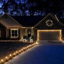 C9 Christmas Lights Outdoor 2 Packs Total 51.4 Ft 40 Bulbs Christmas Pathway Lights Waterproof Walkway Lights For Outside Driveway Sidewalk Outdoor Decorations Yard Clear - 暖白 - 查看 6