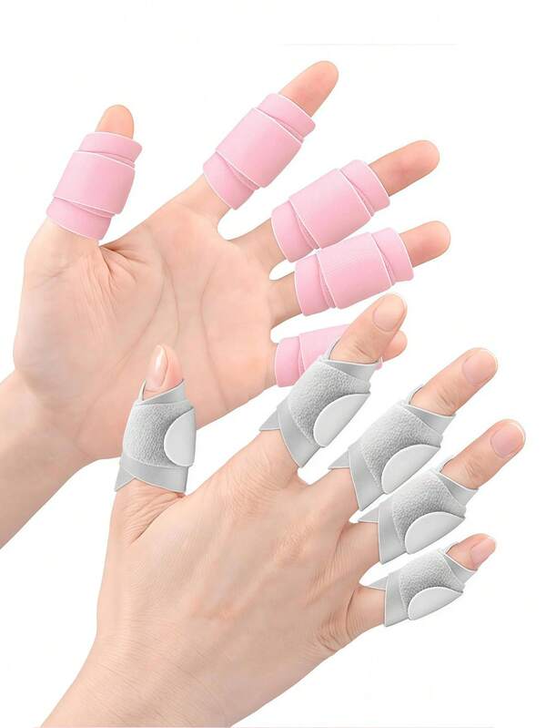 5 piezas de mangas reutilizables para dedos con aceite de ricino, almohadillas suaves con aceite de ricino, mangas para pulgares con aceite de ricino, mangas protectoras para dedos