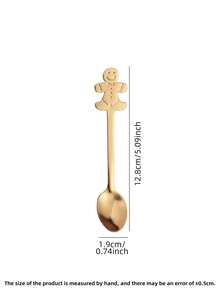 1/4/8pcsStainless Steel Ramadan-Themed Creative Spoons, Featuring Cartoon And Fun Designs. These Include Coffee Spoons, Dessert Spoons, Mixing Spoons, Snowman Ice Cream Spoons. Suitable For Family And Friends Gatherings, Ramadan Festivals, Valentine's Day And Other Various Party And Event Occasions. - Multicolor - View 6