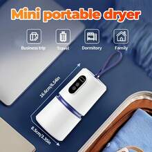 This Plug-In Mini Dryer Is A Small, Portable Home Clothes Dryer, Perfect For Travel And Dorm Use. It's Suitable For Drying Baby Clothes, Underwear, And More! Portable Laundry Gadget, A Dorm Essential, Compact Design, Lightweight Appliance, Easy To Carry, Efficient Drying, Ideal For University Students And Travelers. - Xem 5