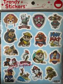 100pcs Cute PAW Patrol Paw Print Cartoon Stickers, DIY Decor For Luggage, Laptop, Motorcycle, Fridge, Suitcase, Car, Suitable For Birthday Party Gifts, Funny Gifts, Cute Stickers, Office Supplies, Children Gifts
