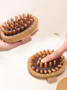 2支装气垫按摩经络刷，身体刷 - 肌肉放松桑拿SPA头部按摩刷 - 肌肉放松工具，通用全身刮痧按摩器，家用或SPA适用，[四季皆宜] 女士礼物，圣诞礼物，旅行必备