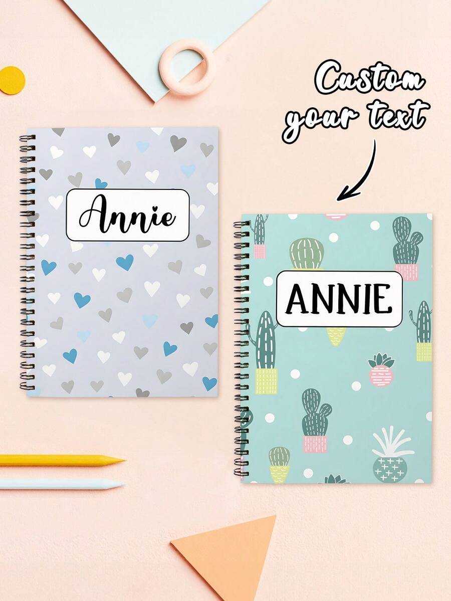 Customize Personalized Kids Notebook,Custom Name, Back To School Gift,12 Styles,Personalized Birthday Party Souvenir, Back To School Season - Multicolor - View 1