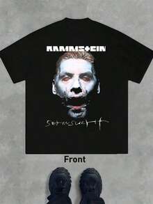 Camiseta Rammstein Sehnsucht Album Algodón orgánico Durable Corte estándar Informal: esencial para las cuatro estaciones - Negro - Ver 2