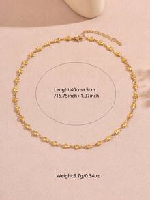 1 Set Fashionable Vintage Multi-Layer Necklace Jewelry Set, Unique Heart-Shaped Beaded Chain Necklace, Bean Necklace, Heart Pendant Necklace, Suitable For Single Or Layered Wear, Quality Plating, Women's Accessory, Gift Jewelry