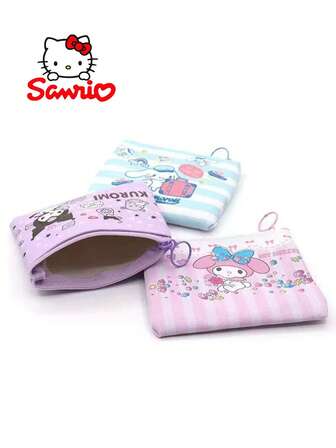  Sanrio Kurumimi/Yugai Dog/Melody 1-Piece Set. Textured Cute PU Leather. . Birmy. Girl. Small Student Version. Headphones. Small Coin Storage Bag. Suitable For Women's Purse. Small Wallet. Handbag. Wallet. Coin Wallet.