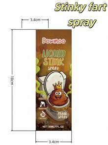 2瓶Dowmoo放屁喷雾，气味浓烈，为派对增添乐趣，液体喷雾 - 彩色 - 查看 10