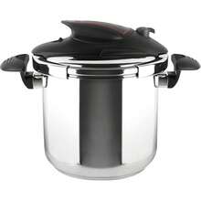 Olla A Presión Magefesa Prisma 7.5 Litros 01OPPRISM75, Acero Inoxidable 18/10, Cocina Sana, Inducción, Bloqueo Fácil, Cierre Cómodo y Fácil, Reparto del Calor uniforme - Plateado - Ver 1