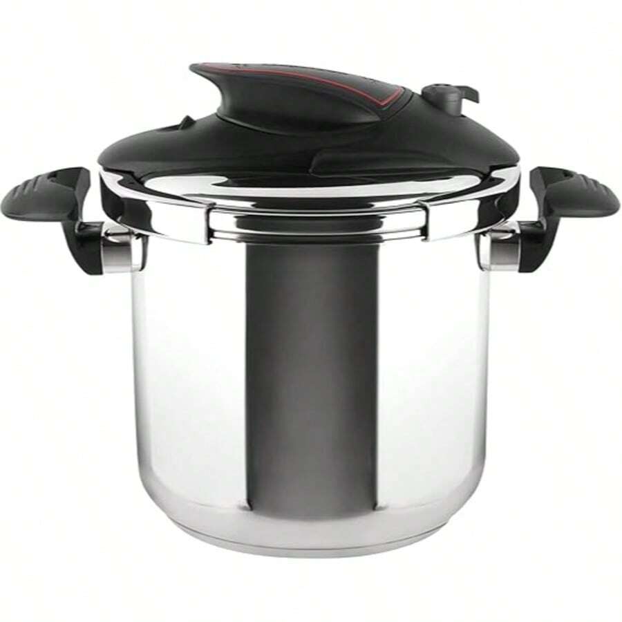 Olla A Presión Magefesa Prisma 7.5 Litros 01OPPRISM75, Acero Inoxidable 18/10, Cocina Sana, Inducción, Bloqueo Fácil, Cierre Cómodo y Fácil, Reparto del Calor uniforme - Plateado - Ver 1