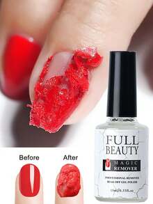 FULL BEAUTY 15毫升神奇卸甲油凝胶卸甲清洁剂UV凝胶指甲油去除哑光底油封层凝胶卸甲液 - 無色 - 查看 8