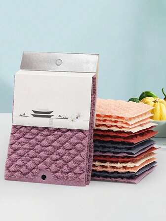 1/3/5片装厨房抹布 洗碗布 加厚厨房日常洗碗巾 吸水性强 不粘油清洁布 厨房清洁工具