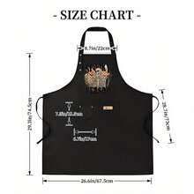 1 Piece,  Halloween Prank, Scary Polyester Apron With Pockets - Easy-To-Clean Apron - Suitable For Home Cooking, Restaurants, Food Carts, Aprons, And Chef Attire - AZX0001 - 查看 5