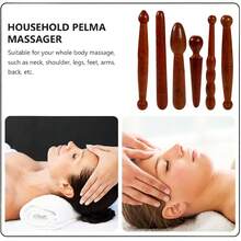 1pc Acupoint Massage Pen, Traditional Wooden Acupressure Stick Reflexology Tool For Deep Tissue, For Body, Hand And Foot Body Massager Massage Roller Lymphatic Massage Gua Sha - Multicolor - View 4