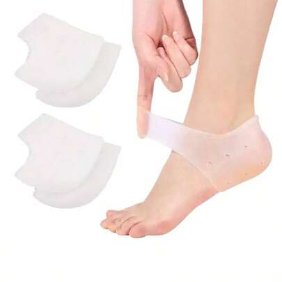 2pcs Gel Heel Sleeves, Breathable Ankle Support Brace, Heel Protector Pads Unisex - Waterproof Heel Socks