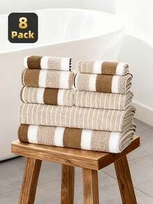 1件/16件/8件毛巾套装 | 时尚奢华混装毛巾套装，超柔软珊瑚绒材质，吸水性强，速干，不褪色，亲肤舒适，男女通用，居家必备，日常使用，适用于浴室、厨房、家居、游泳、旅行、度假、水疗、情人节礼物等多种场合。尺寸：11.81x11.81英寸/30x30厘米，13.78x29.53英寸/35x75厘米，27.56x55.12英寸/70x140厘米 - 彩色 - 查看 20