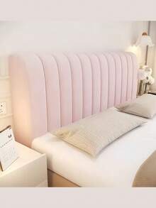 1 Velvet Thickened Headboard Cover For Full Queen California King Bed, Quilted Headboard Cover Soft Dust Protective Cover For Bedroom Decoration, Washable, Long Protective Cover With Cushion, Fits King Size Bed, Elastic Filling, Elegant Double Bed, Single Bed, Suitable For Wooden Bed, Couples.