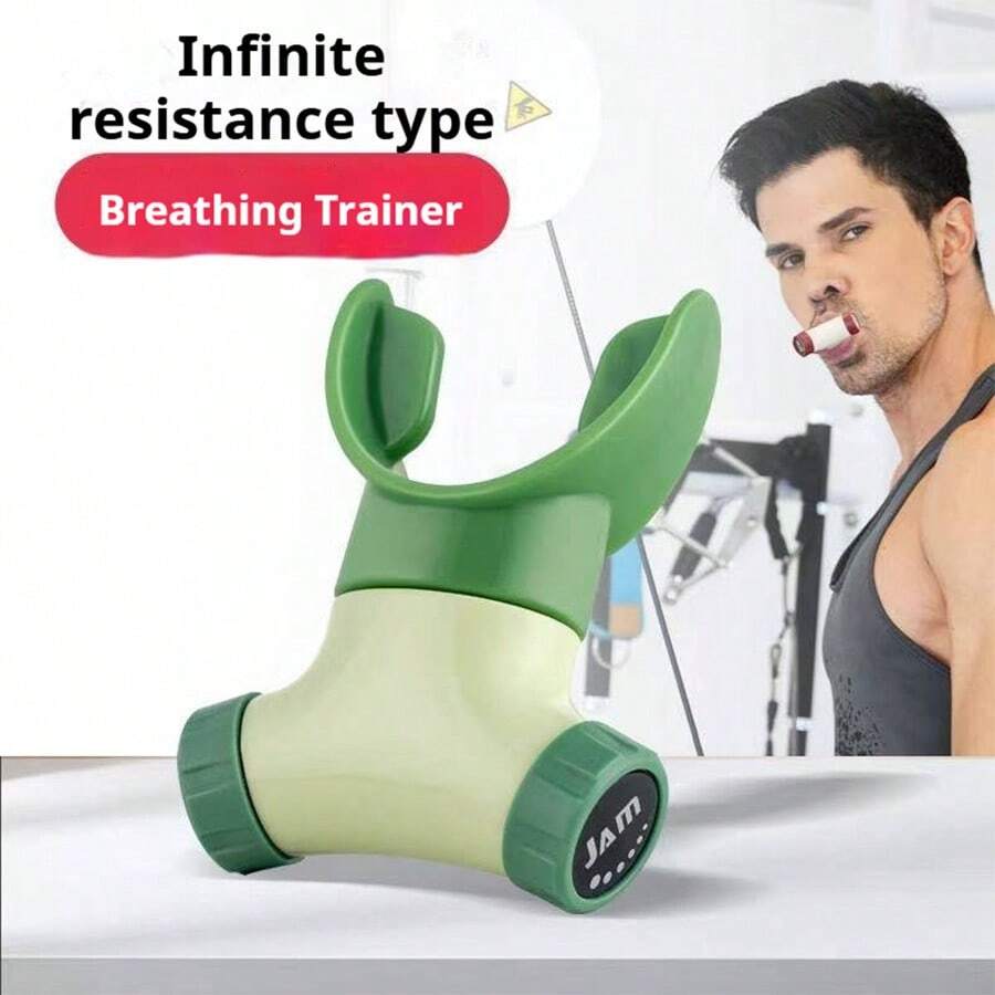 Portable Breathing Trainer With Adjustable Resistance Settings For Enhanced Strength And Endurance,The Breather Respiratory Muscle Trainer, Pressure Breathing Trainer, Resistance Breathing Device, Lung Trainer For Athletes,Breath Trainer - Multicolor - View 1