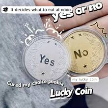 YES/NO Decision Coin, Lucky Coin, Novelty Item To Solve Indecision, Gold & Silver Commemorative Coin - Multicolor - View 4