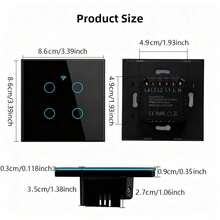 WiFi 和蓝牙双模智能开关 - ChevoLink EU 触摸式墙壁开关 1/2/3/4 位 白色/黑色 需要零线 AC 100-240V - 通过 Tuya 与 Alexa 无缝集成