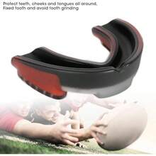 ZJchao Protector Bucal Deportivo, Protector Bucal Deportivo Para Baloncesto Deportes Taekwondo Boxeo Protector Bucal Protector Bucal de Boxeo Fútbol de Protección Bucal Para Jóvenes Adultos (rojo) - Rojo - Ver 6