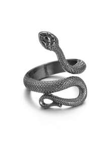 1 pieza Anillo de serpiente exagerado y de moda - Anillo de serpiente - Ver 6