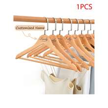 Personalized Thick Wooden Clothes Hanger, Customizable Engraved Text, Suitable For Bride/Groomsmen Attire, Bridesmaid Gifts, Mother's Day/Father's Day, Handmade, Solid Wood, Housewarming Gift - Multicolor - View 15
